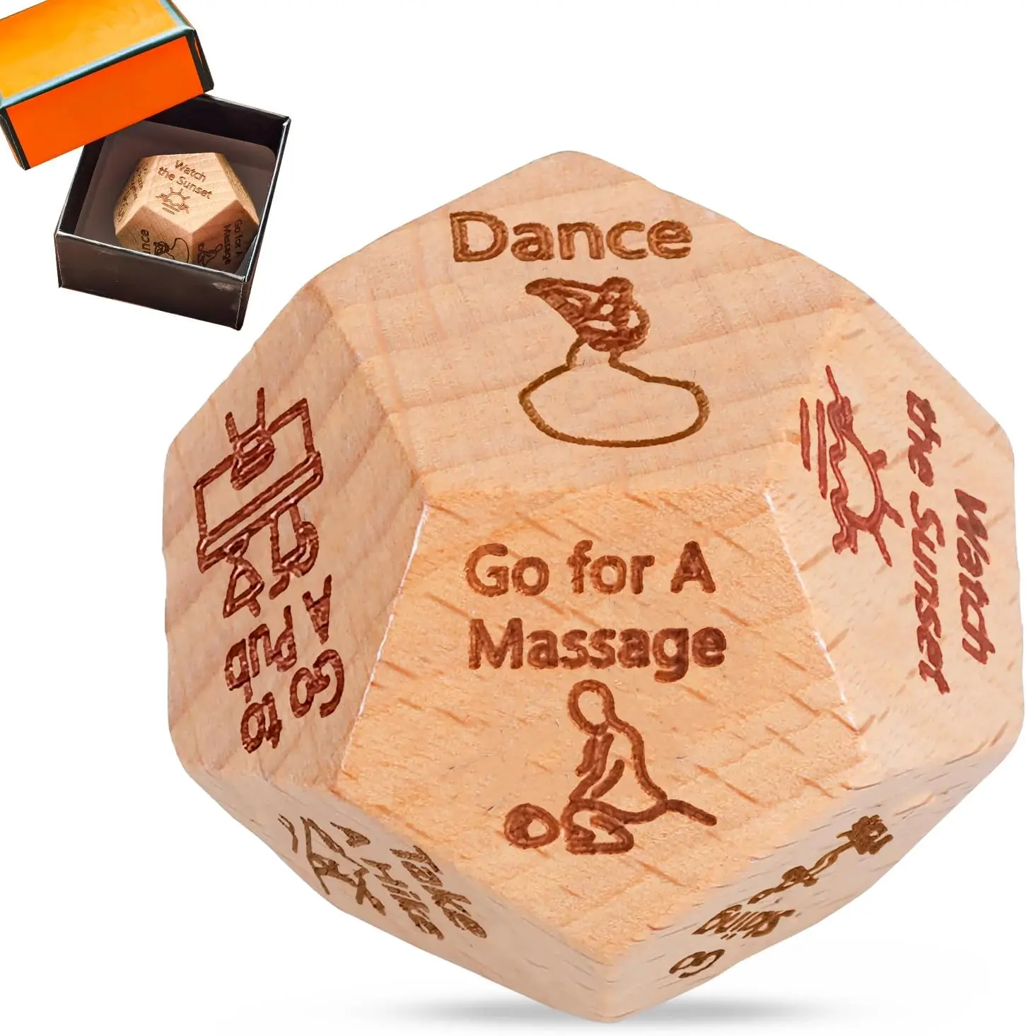 Dice for Her Him Couples Gift Food Movie Activity Decision Dice Games Christmas Birthday Valentines Day Gifts for Wife Husband