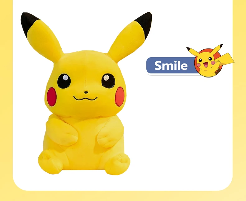 Pokemon Kawaii Pikachu Cute Stuffed Toys High-Quality Anime Throw Pillow Birthday Christmas Gift for Children Friends Boys Girls