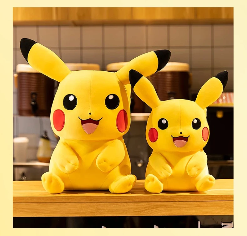 Pokemon Kawaii Pikachu Cute Stuffed Toys High-Quality Anime Throw Pillow Birthday Christmas Gift for Children Friends Boys Girls
