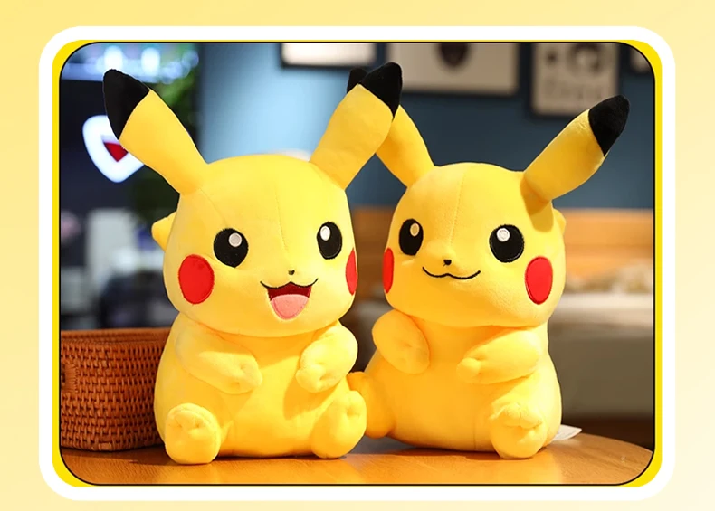 Pokemon Kawaii Pikachu Cute Stuffed Toys High-Quality Anime Throw Pillow Birthday Christmas Gift for Children Friends Boys Girls