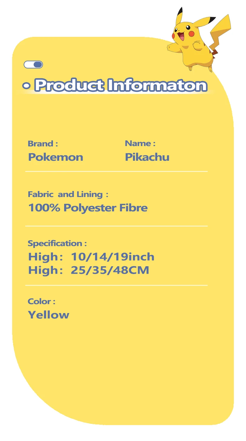 Pokemon Kawaii Pikachu Cute Stuffed Toys High-Quality Anime Throw Pillow Birthday Christmas Gift for Children Friends Boys Girls