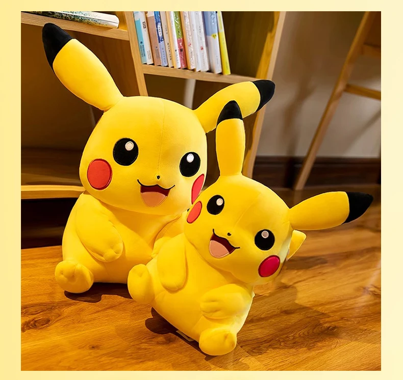 Pokemon Kawaii Pikachu Cute Stuffed Toys High-Quality Anime Throw Pillow Birthday Christmas Gift for Children Friends Boys Girls