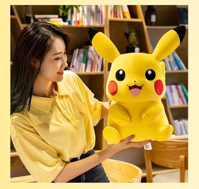 Pokemon Kawaii Pikachu Cute Stuffed Toys High-Quality Anime Throw Pillow Birthday Christmas Gift for Children Friends Boys Girls