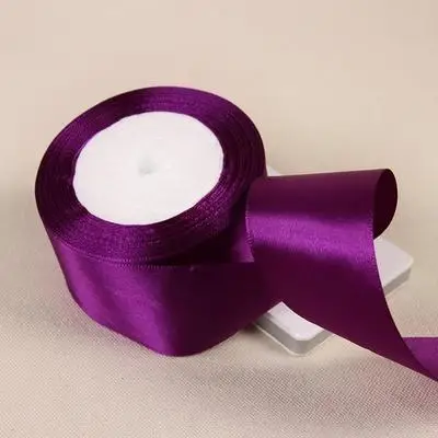 6/10/15/20/25/40/50mm Dark Purple Silk Ribbon Wedding Party Decoration Gift Wrapping Christmas Sewing Fabric Ribbon 22meters/lot