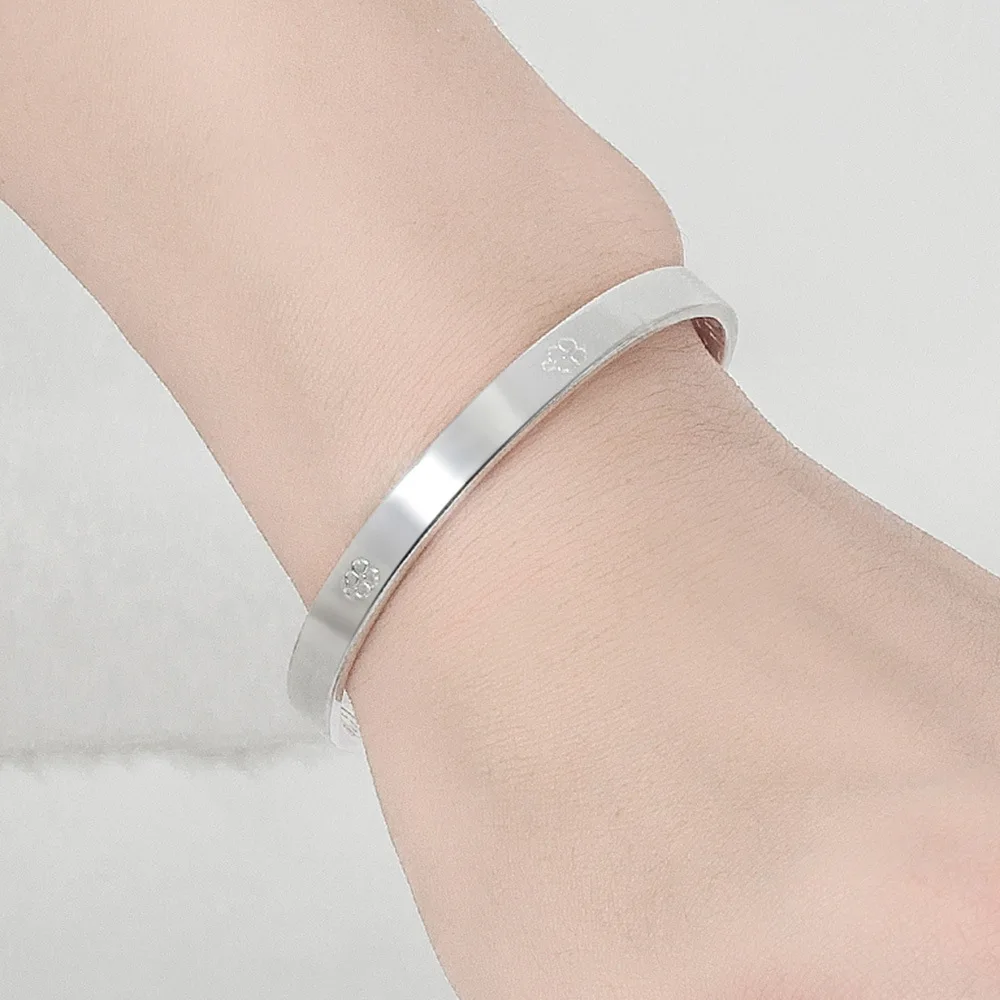 925 Sterling Silver Clover Lucky Luxury Bracelet Women High Quality Designer Jewelry Accessories Christmas Offers