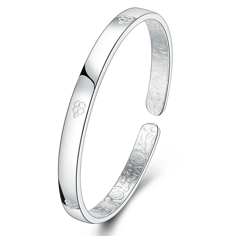 925 Sterling Silver Clover Lucky Luxury Bracelet Women High Quality Designer Jewelry Accessories Christmas Offers