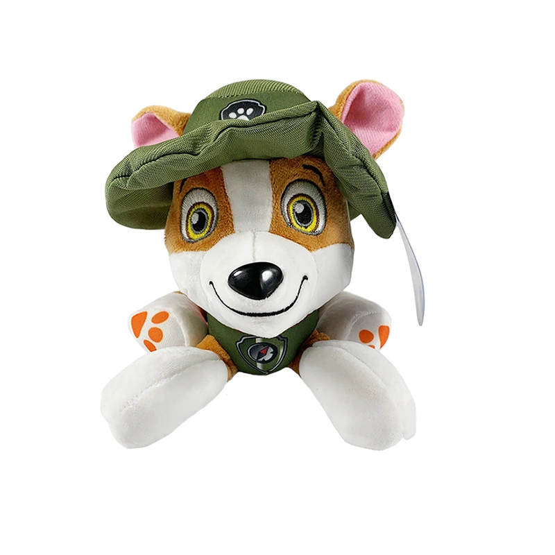 19cm Cartoon Dog Paw Plush Doll Chase Rock Animal Dog Cartoon Model Action Figures Movies Peripherals Children Christmas Gift
