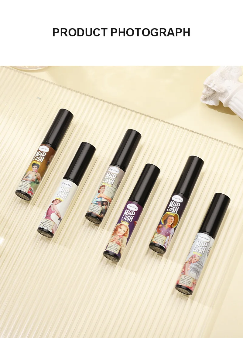 Colorful Mascara Eyelash Extension Blue Pink Green Waterproof Mascara Charming Long Lasting Curling Mascara Eye Christmas Makeup