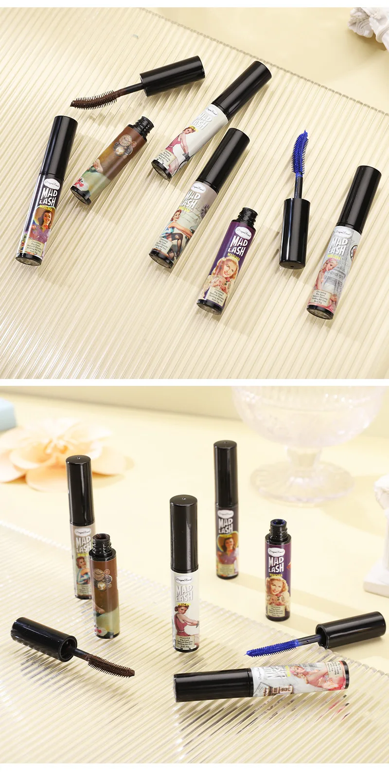 Colorful Mascara Eyelash Extension Blue Pink Green Waterproof Mascara Charming Long Lasting Curling Mascara Eye Christmas Makeup