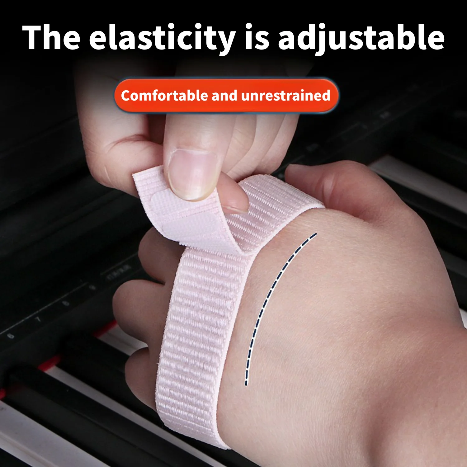A Set of Blue/Pink ABS Resin Piano Hand Correctors Can Make Beginners Standard Hand Shapes Faster, Christmas/Halloween Gifts