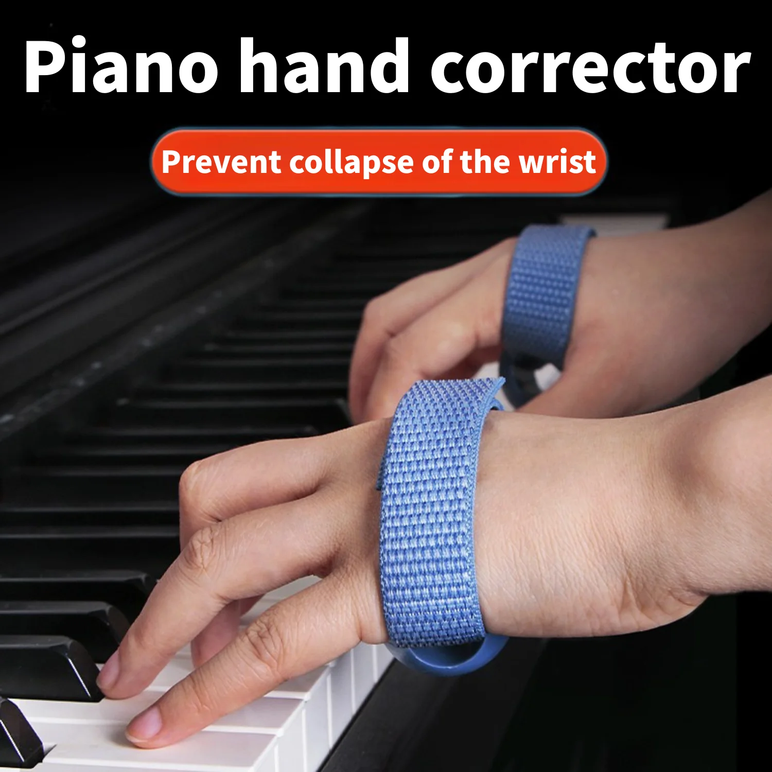 A Set of Blue/Pink ABS Resin Piano Hand Correctors Can Make Beginners Standard Hand Shapes Faster, Christmas/Halloween Gifts