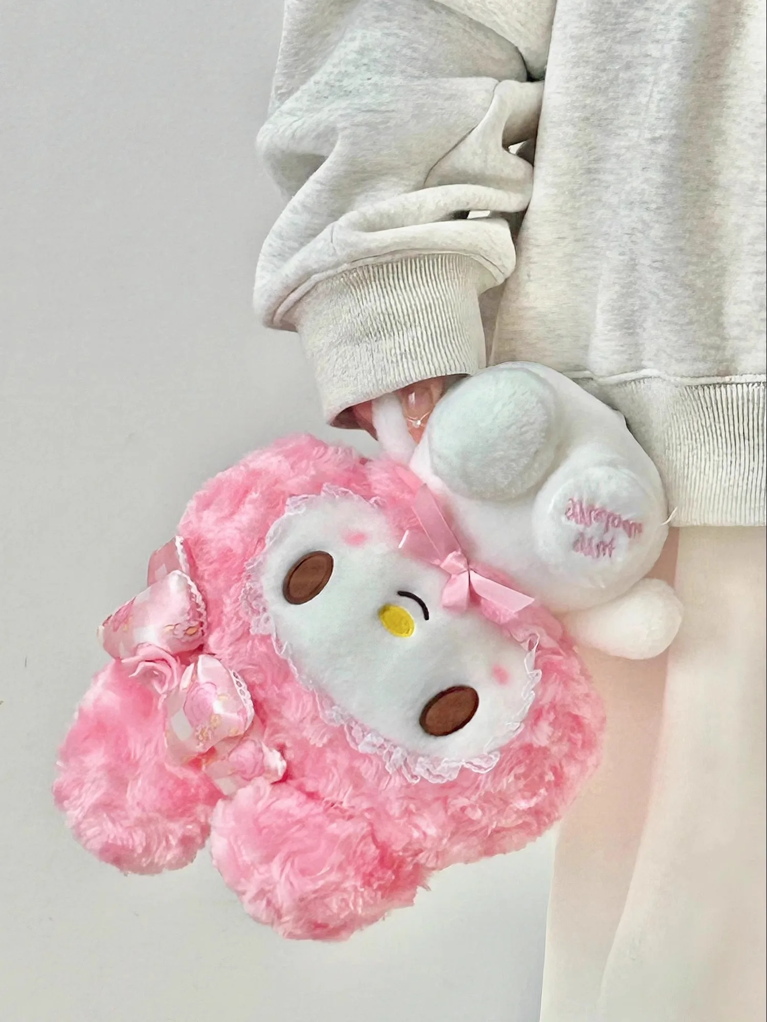 30CM Genuine Sanrio Rose Series Hello Kitty Melody Stuffed Toy Plush Toy Peluche Anime Doll Birthday Christmas Gift For Girl