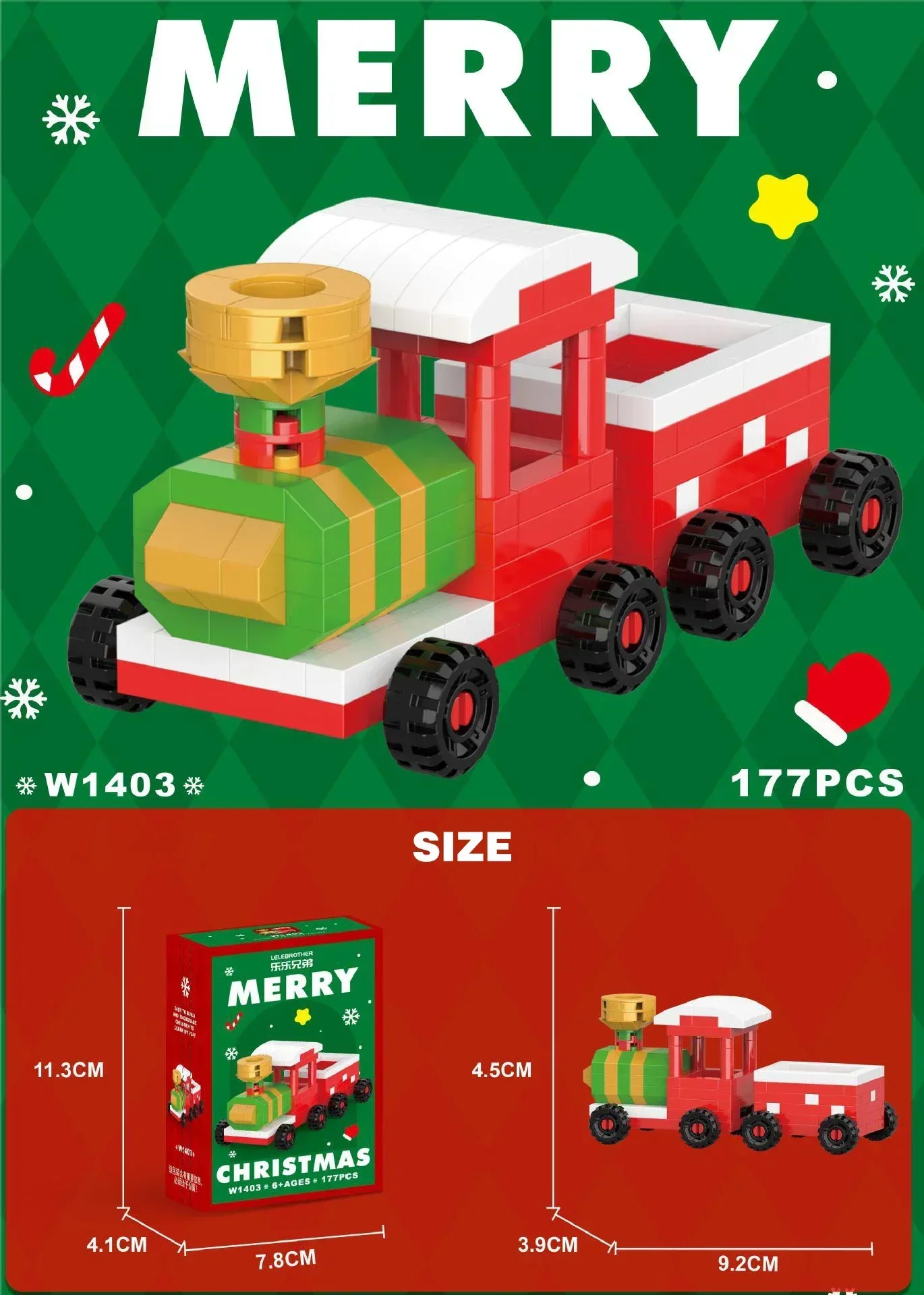 Christmas Gifts Micro Building Block Series Santa Claus Reindeer Puzzle Assembling Bricks Table Decoration Toys Kids