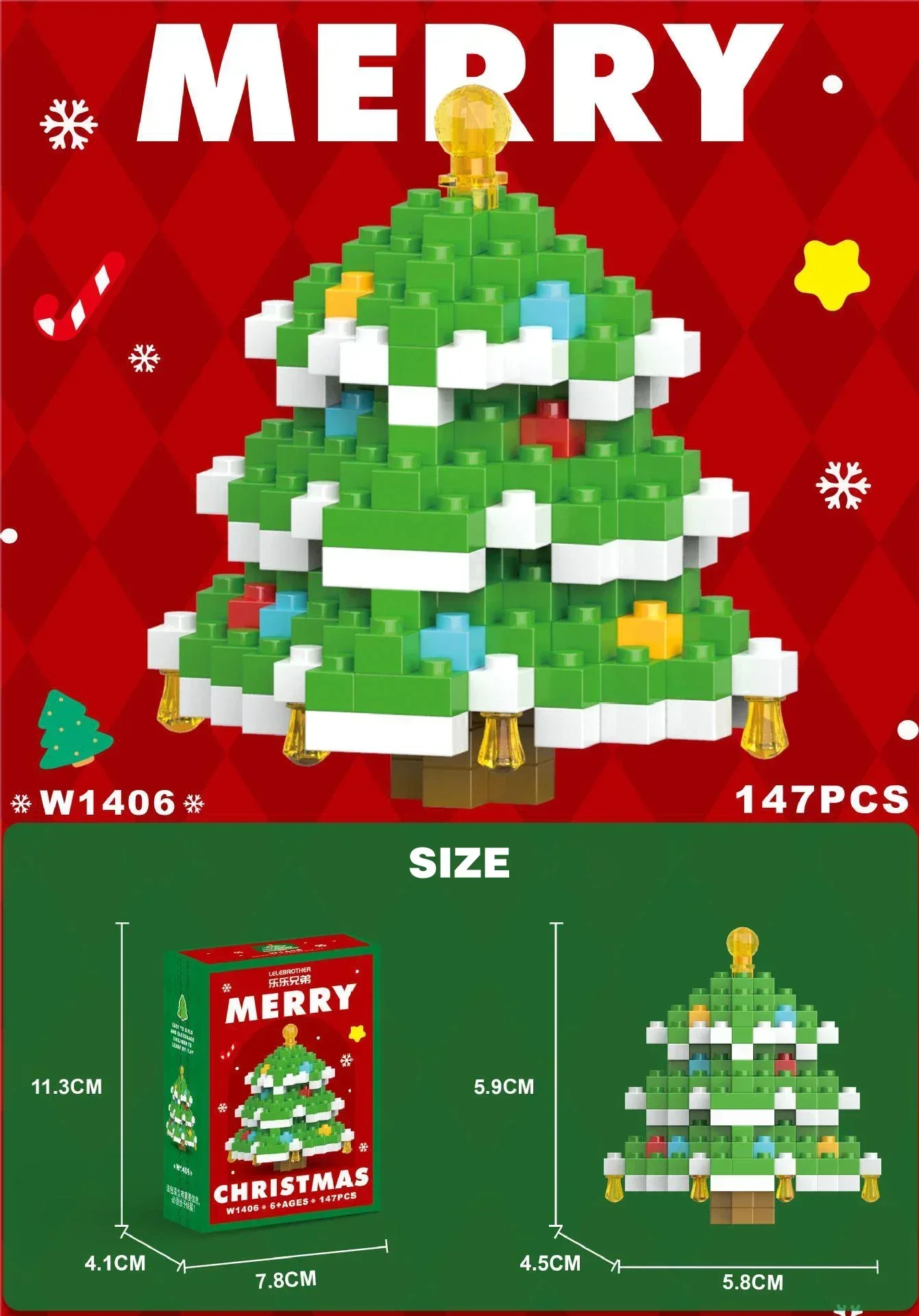 Christmas Gifts Micro Building Block Series Santa Claus Reindeer Puzzle Assembling Bricks Table Decoration Toys Kids