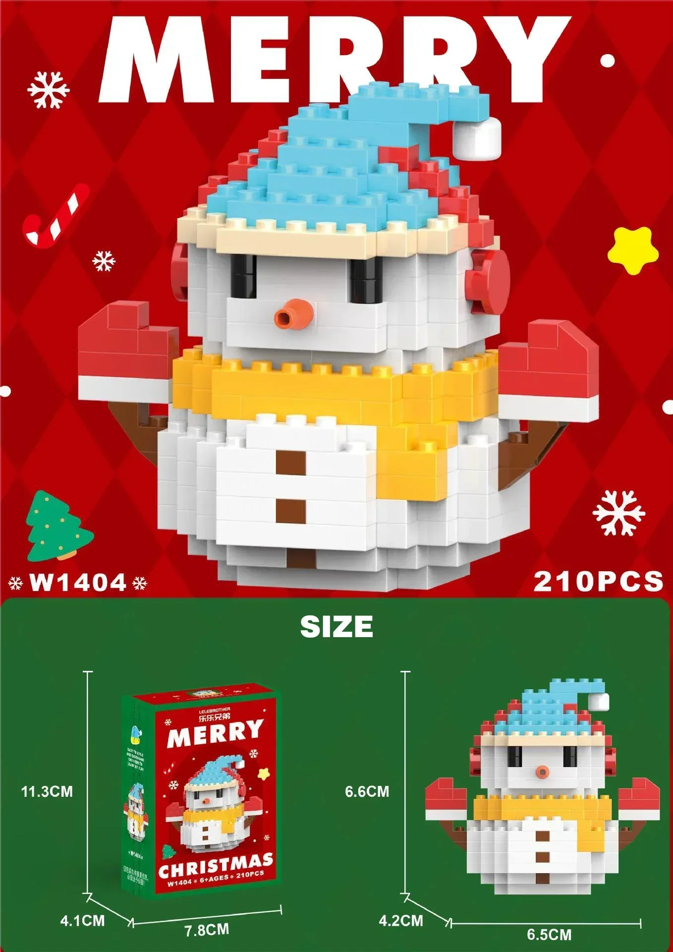 Christmas Gifts Micro Building Block Series Santa Claus Reindeer Puzzle Assembling Bricks Table Decoration Toys Kids