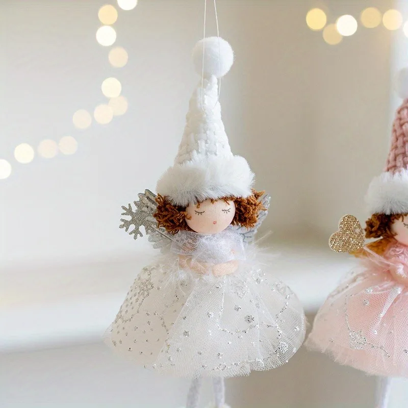 Christmas decoration Christmas tree mesh angel girl pendant children's cute gift adornos navidad 2024