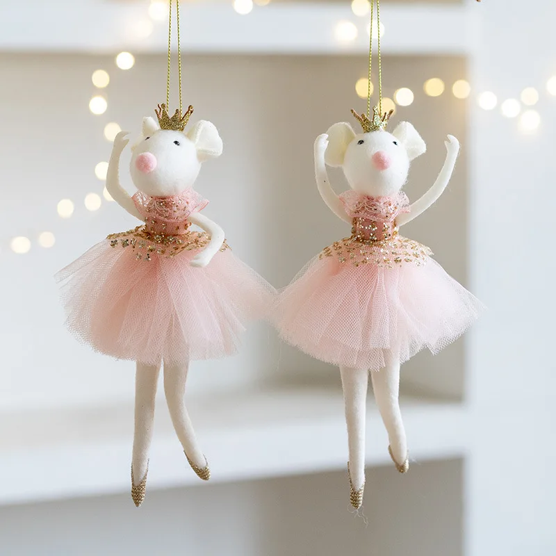 Christmas decoration Christmas tree mesh angel girl pendant children's cute gift adornos navidad 2024