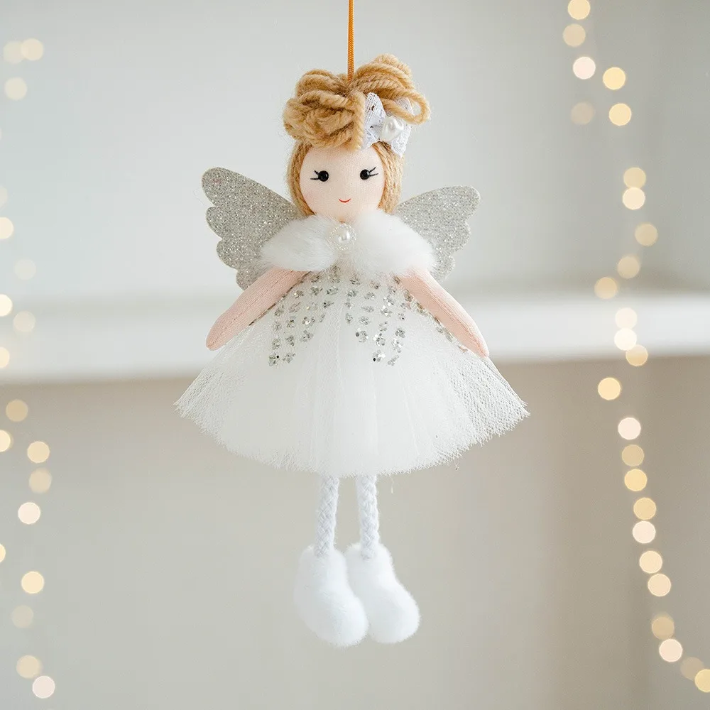 Christmas decoration Christmas tree mesh angel girl pendant children's cute gift adornos navidad 2024