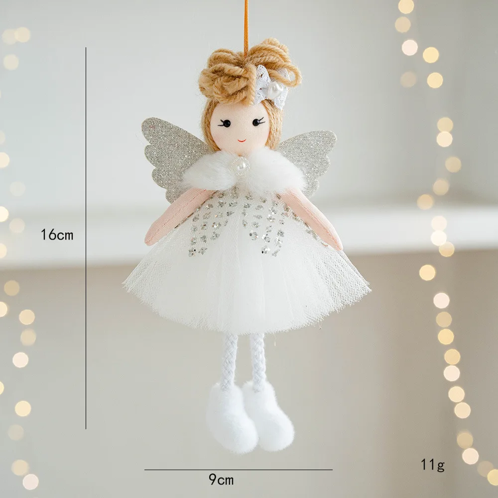 Christmas decoration Christmas tree mesh angel girl pendant children's cute gift adornos navidad 2024