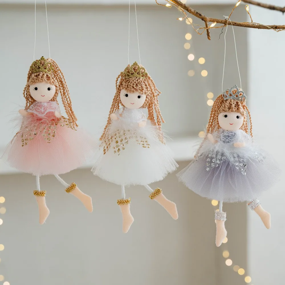 Christmas decoration Christmas tree mesh angel girl pendant children's cute gift adornos navidad 2024