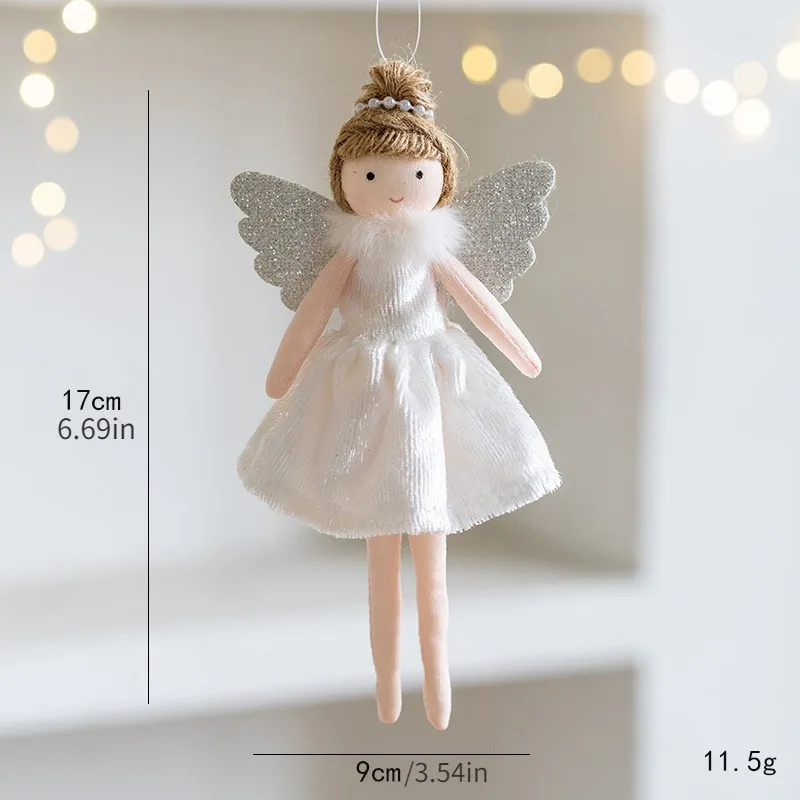 Christmas decoration Christmas tree mesh angel girl pendant children's cute gift adornos navidad 2024