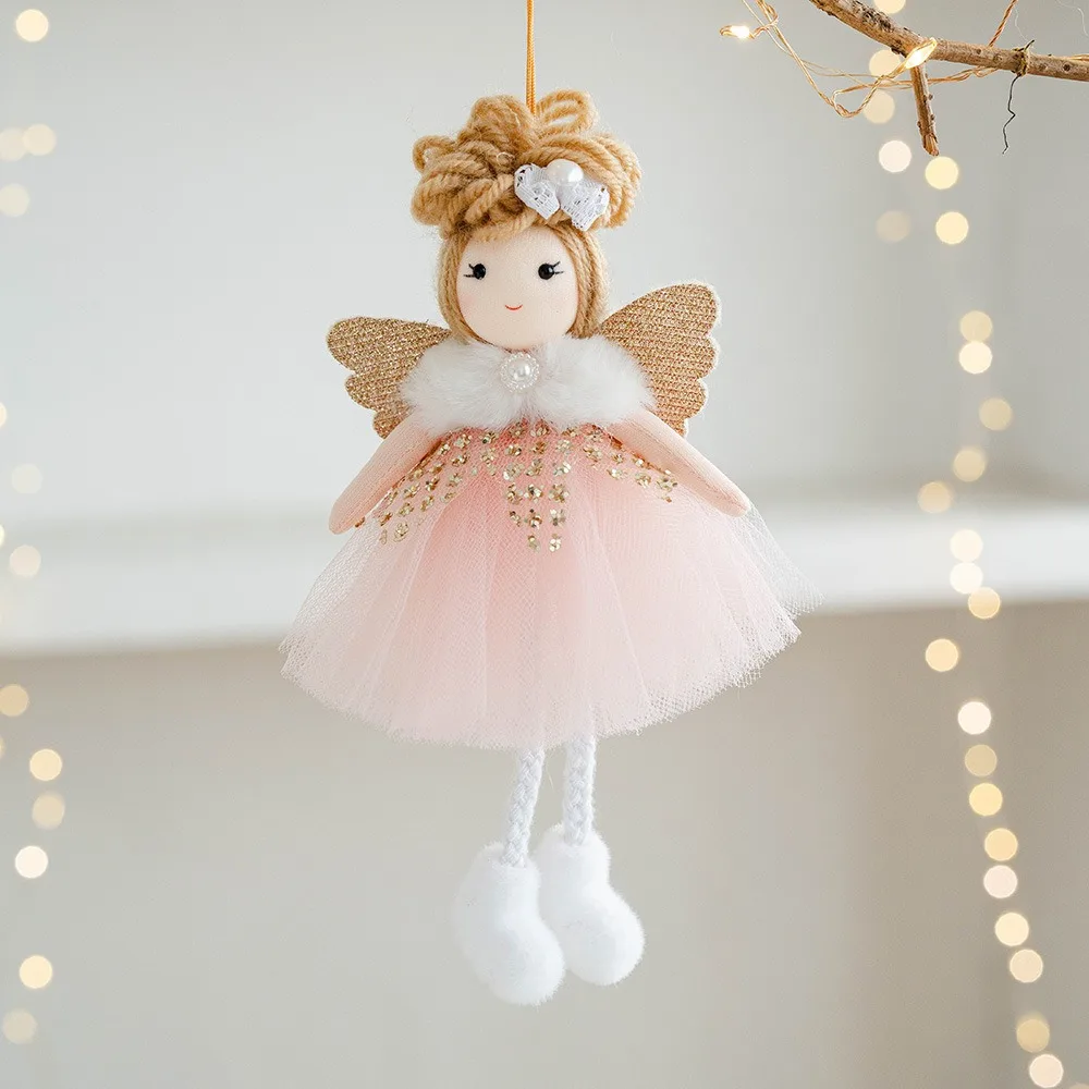 Christmas decoration Christmas tree mesh angel girl pendant children's cute gift adornos navidad 2024