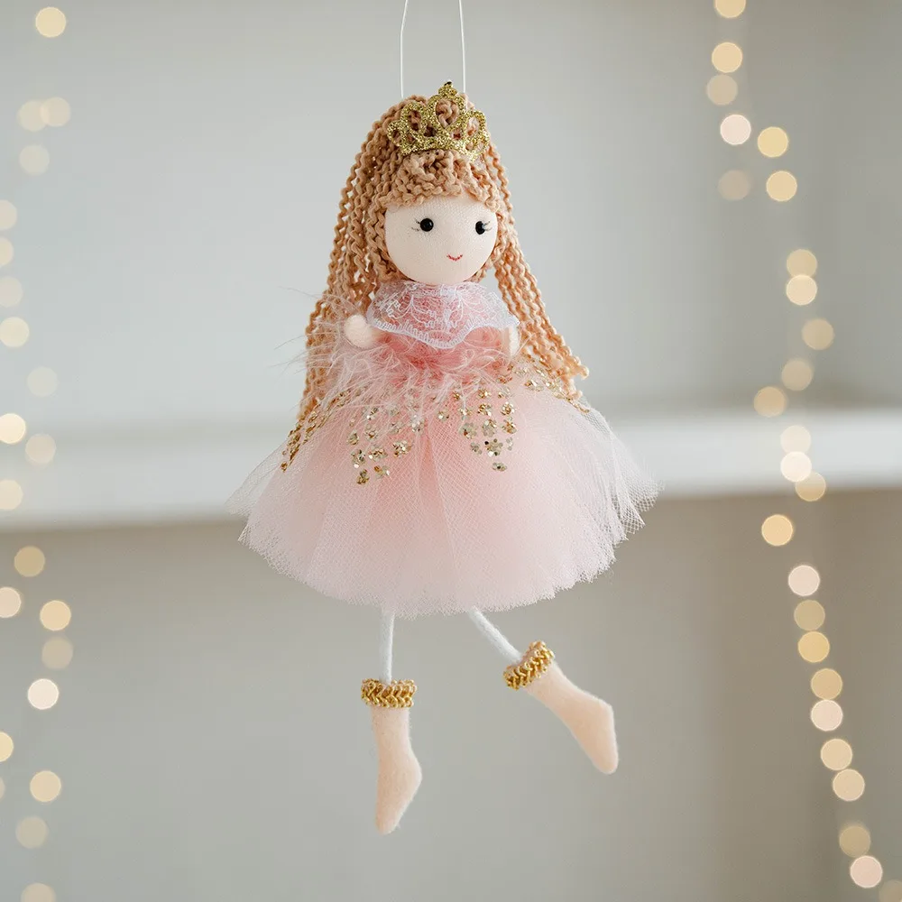 Christmas decoration Christmas tree mesh angel girl pendant children's cute gift adornos navidad 2024