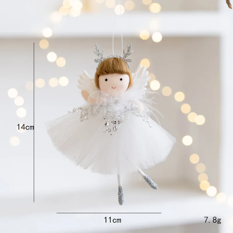 Christmas decoration Christmas tree mesh angel girl pendant children's cute gift adornos navidad 2024