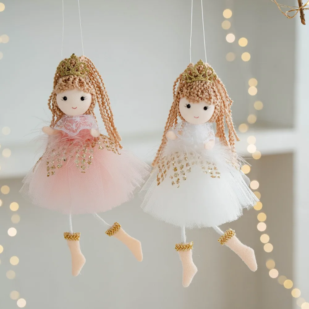 Christmas decoration Christmas tree mesh angel girl pendant children's cute gift adornos navidad 2024