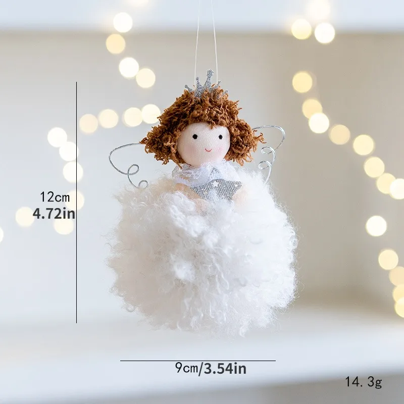 Christmas decoration Christmas tree mesh angel girl pendant children's cute gift adornos navidad 2024