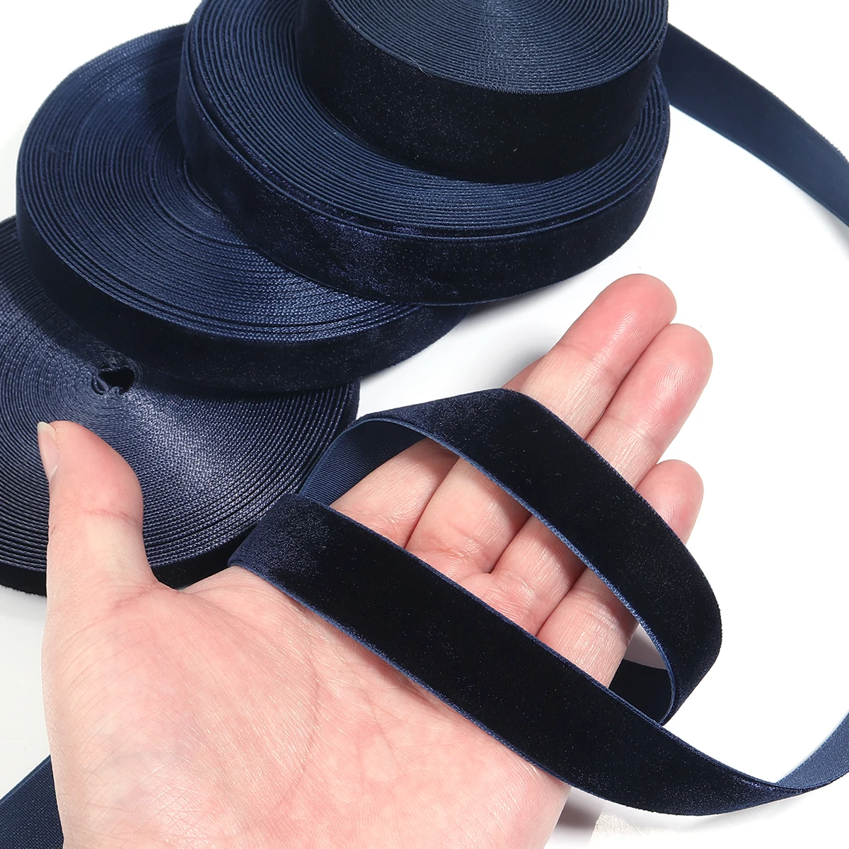 5-10Yards Dark Blue Velvet Ribbon Christmas Lace Ribbons Wholesale Gift Wrapping Decoration Handmade Holiday Party Decoration