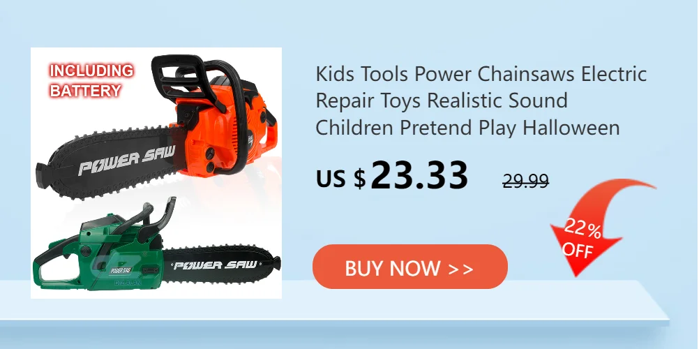 Electric Power Chainsaws Kids Toys Tools Realistic Sound Children Halloween Christmas Gift for Boys Pretend Play Plastic Toy