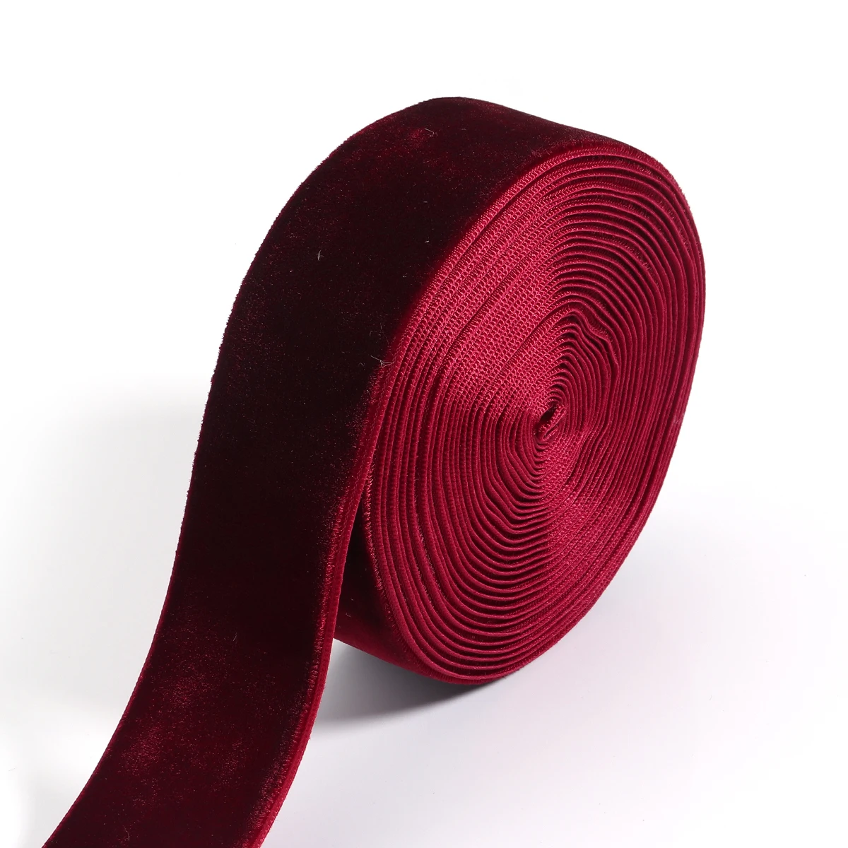 5-10yards/roll Velvet Ribbons Black Wine Red Color Single Face Flocking Webbing For DIY Christmas Crafts Wrapping Decoration
