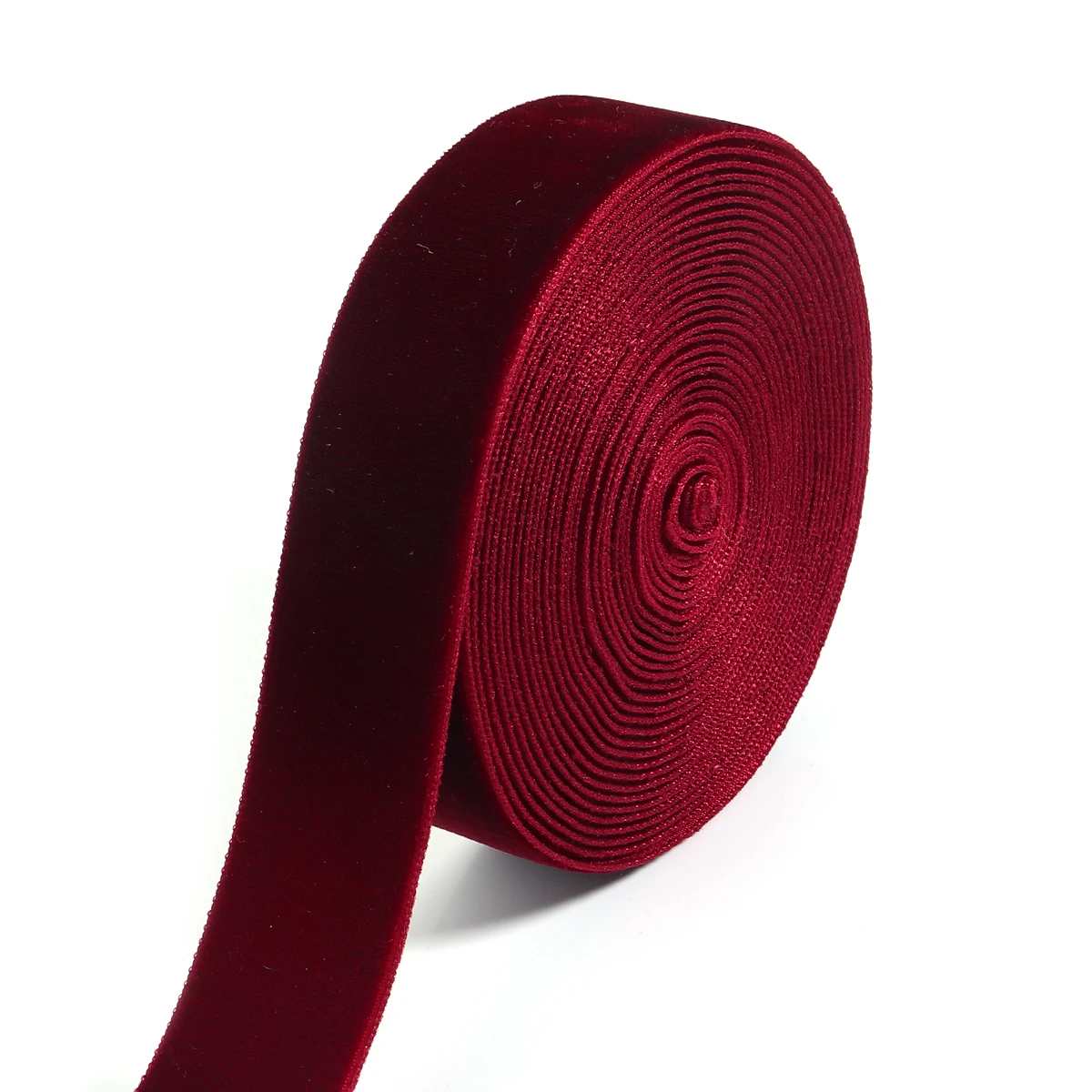 5-10yards/roll Velvet Ribbons Black Wine Red Color Single Face Flocking Webbing For DIY Christmas Crafts Wrapping Decoration