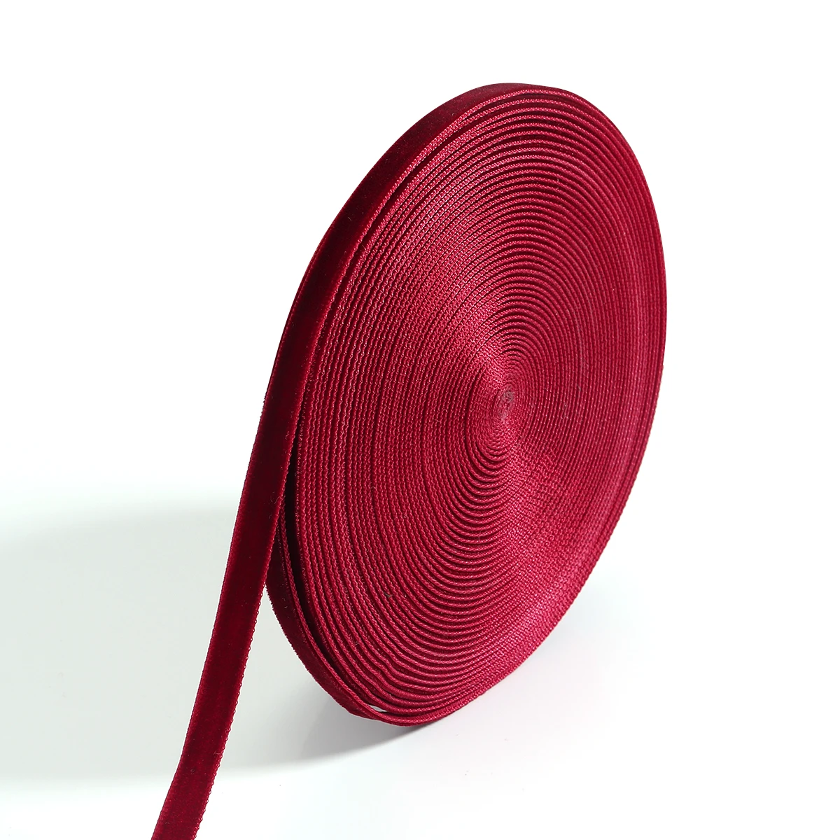 5-10yards/roll Velvet Ribbons Black Wine Red Color Single Face Flocking Webbing For DIY Christmas Crafts Wrapping Decoration