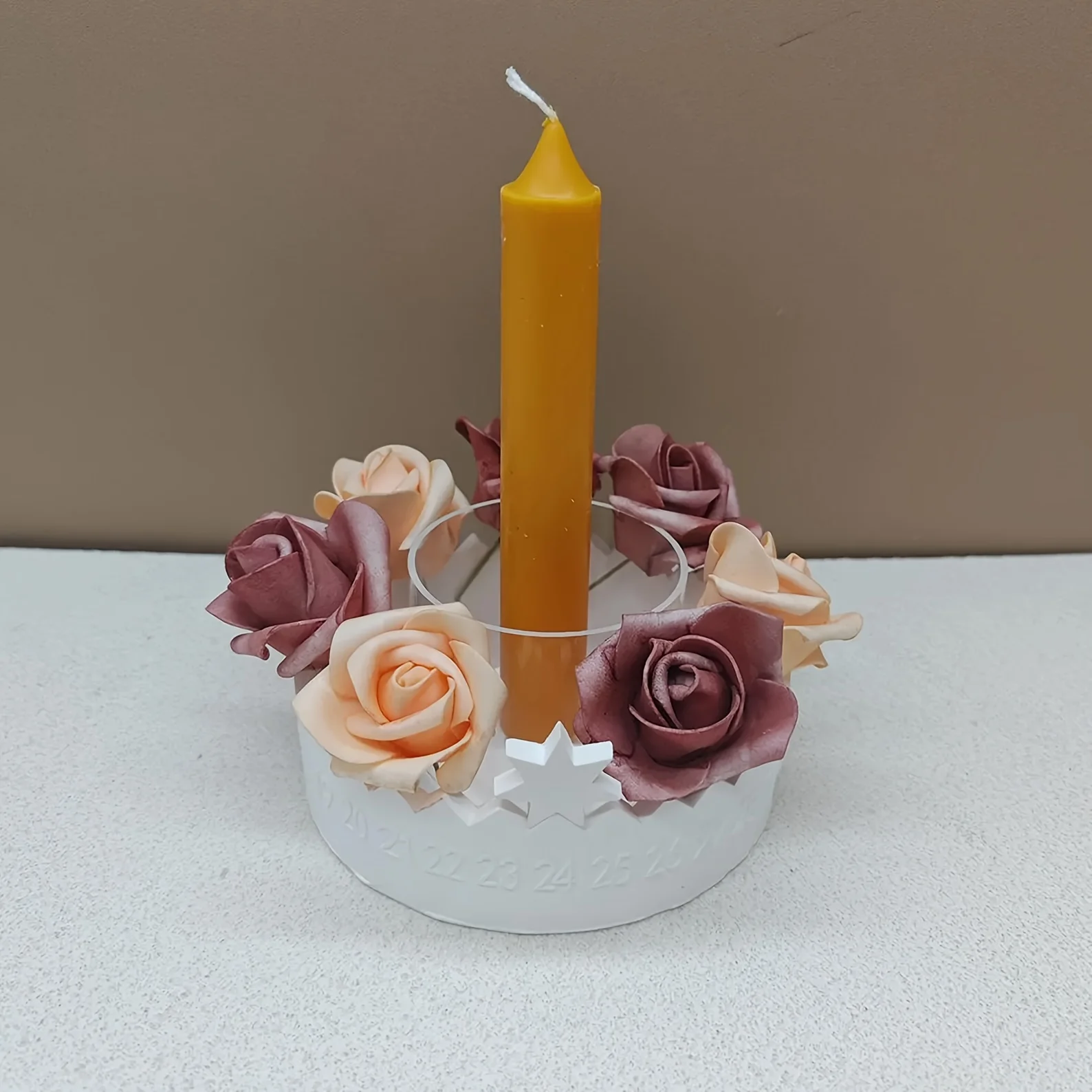 1 Set Holiday Calendar Silicone Mold Countdown Candle Holder Mold for Plaster and Concrete Casting, DIY Christmas Decorations