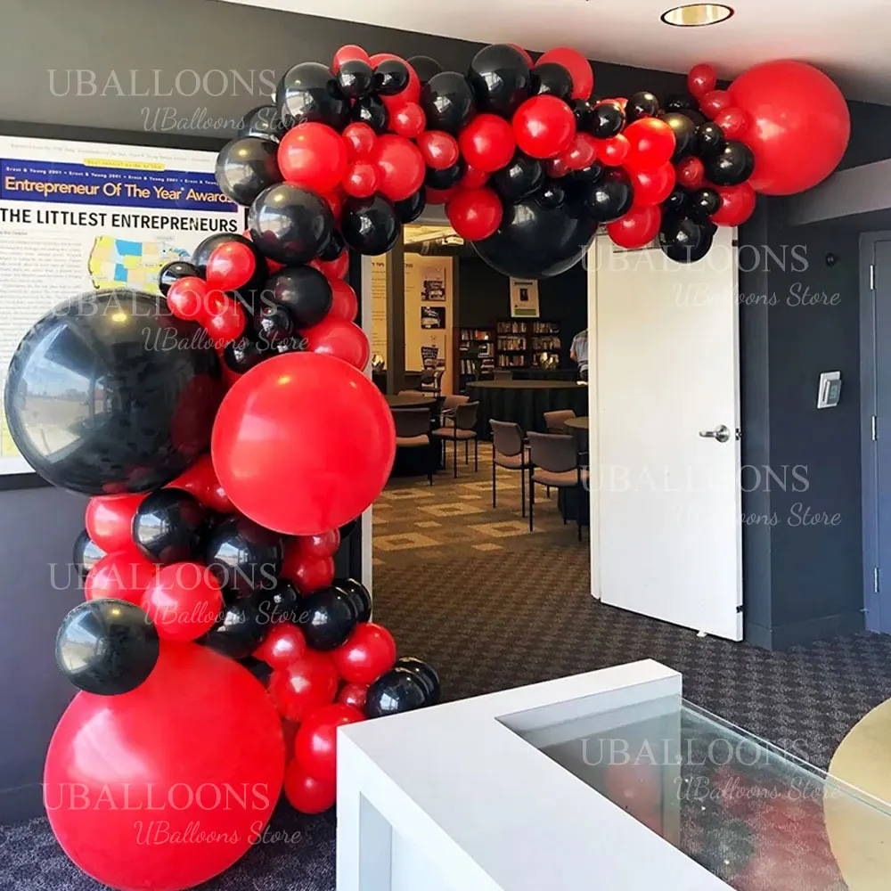 10/30/50Pcs Red Balloons Dark Wine Red Garnet Burgundy Latex Balloons for Birthday Christmas Engagement Wedding Party Decoration
