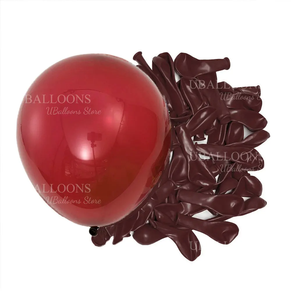 10/30/50Pcs Red Balloons Dark Wine Red Garnet Burgundy Latex Balloons for Birthday Christmas Engagement Wedding Party Decoration
