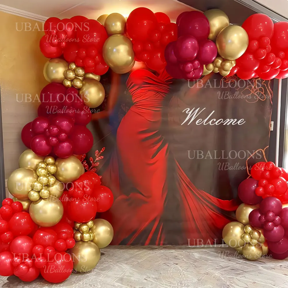 10/30/50Pcs Red Balloons Dark Wine Red Garnet Burgundy Latex Balloons for Birthday Christmas Engagement Wedding Party Decoration
