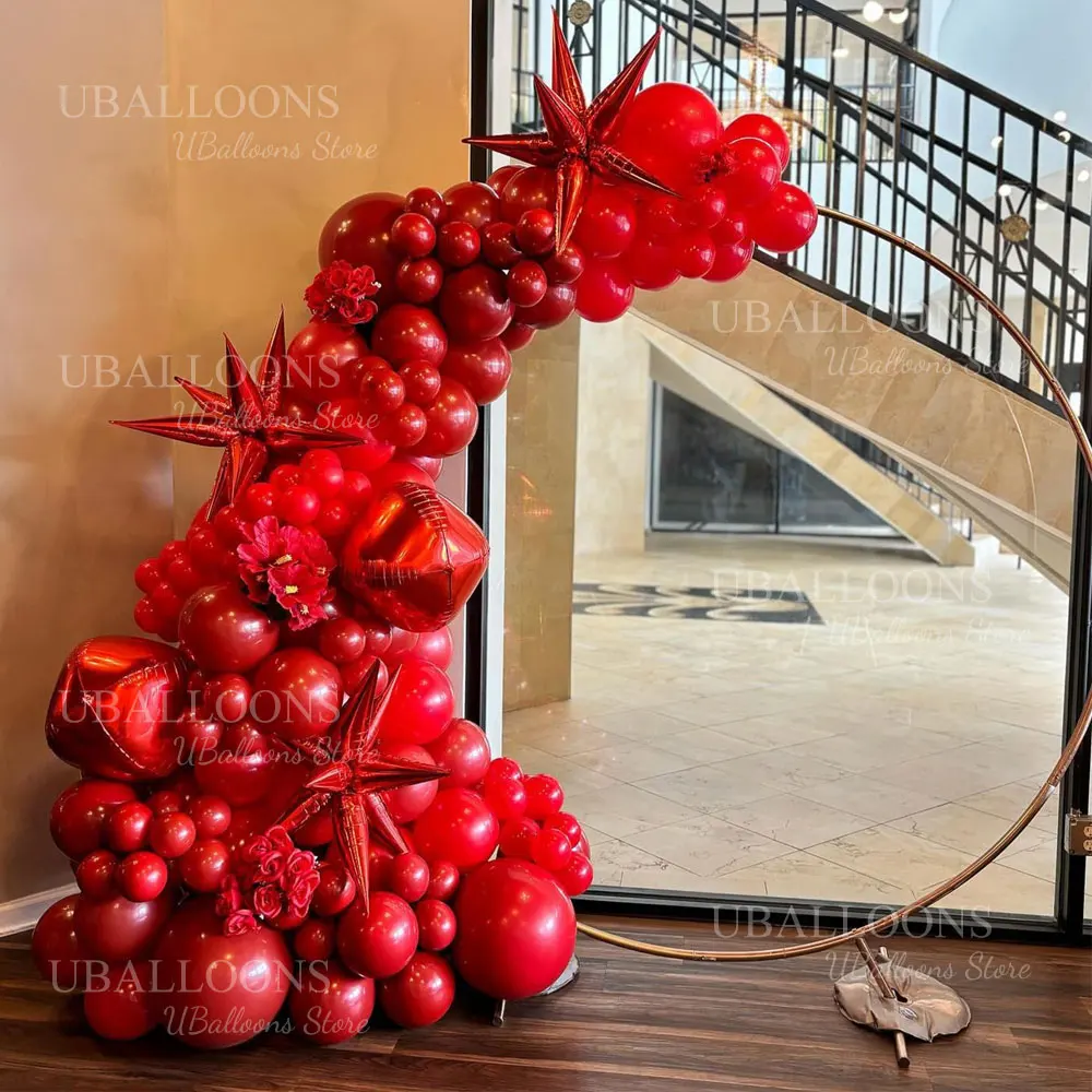 10/30/50Pcs Red Balloons Dark Wine Red Garnet Burgundy Latex Balloons for Birthday Christmas Engagement Wedding Party Decoration