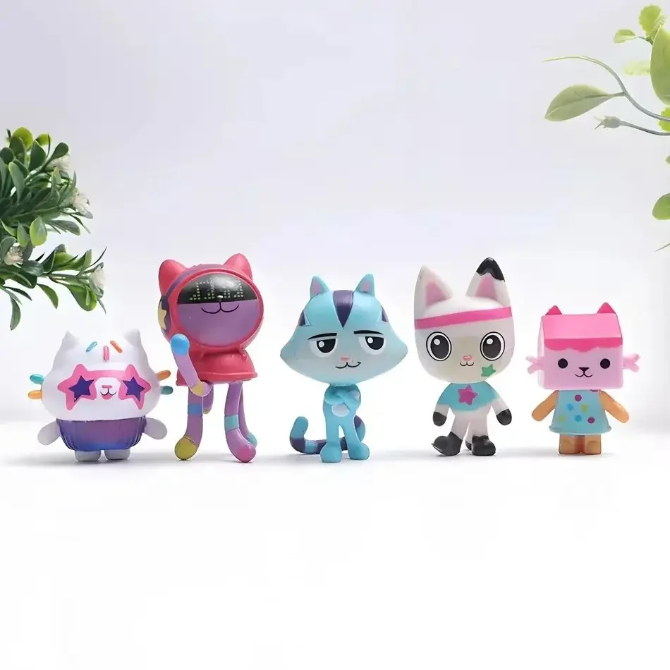 @@!13 Pcs/Set Gabby Dollhouse Anime Characters Car Smile Cat Hug Gaby Girl Doll Cartoon Children Gift Christmas Birthday Toy