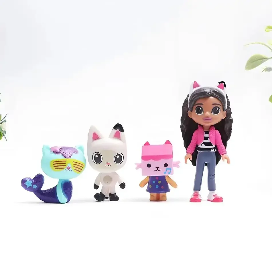 @@!13 Pcs/Set Gabby Dollhouse Anime Characters Car Smile Cat Hug Gaby Girl Doll Cartoon Children Gift Christmas Birthday Toy