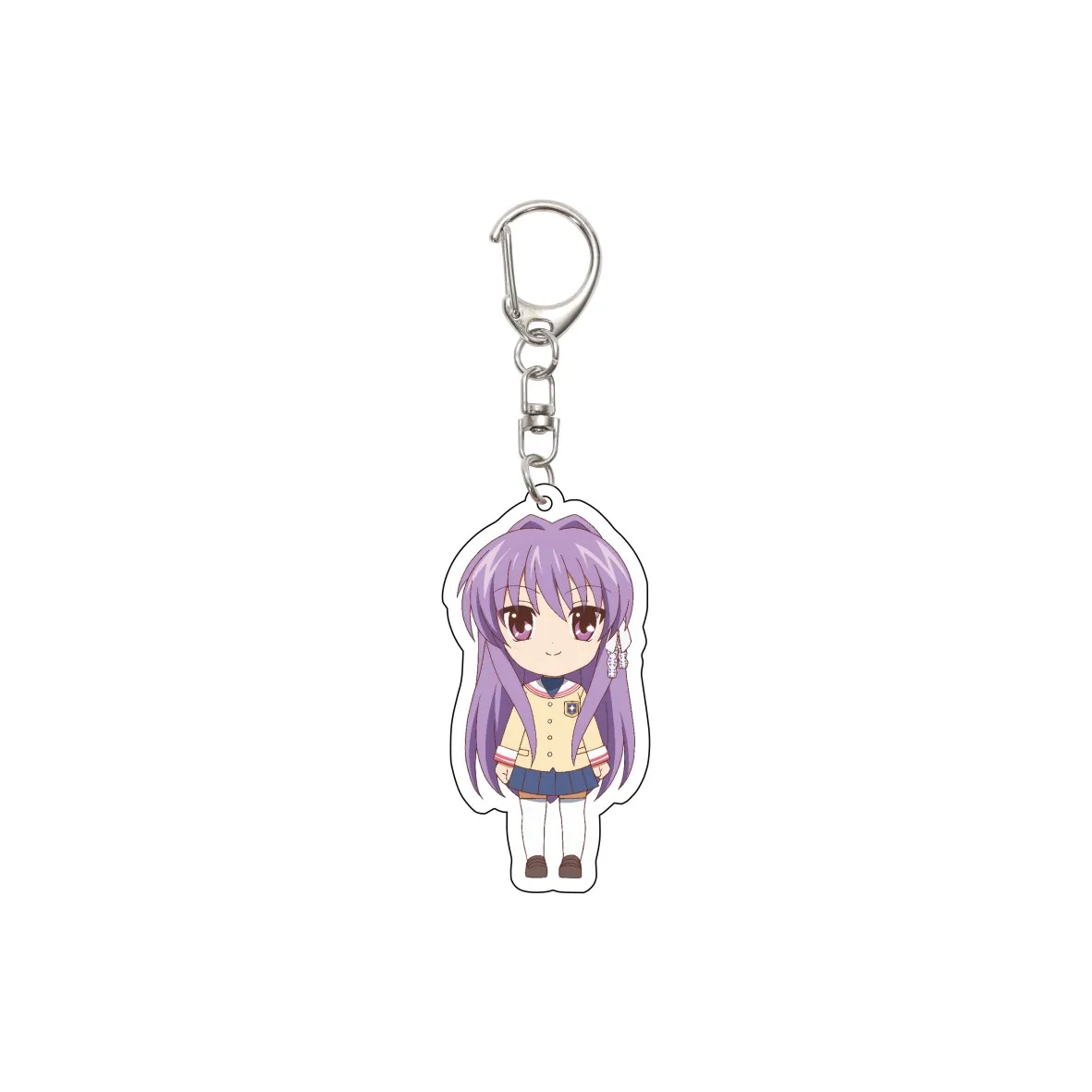 55MM Anime CLANNAD Keychain Okazaki Tomoya/Nagisa Furukawa/Okazaki Ushio Key Chain Acrylic Model Plate Christmas Gifts