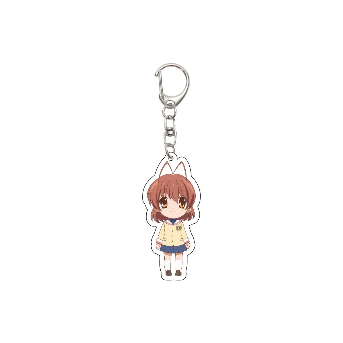 55MM Anime CLANNAD Keychain Okazaki Tomoya/Nagisa Furukawa/Okazaki Ushio Key Chain Acrylic Model Plate Christmas Gifts
