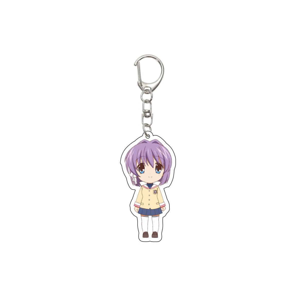 55MM Anime CLANNAD Keychain Okazaki Tomoya/Nagisa Furukawa/Okazaki Ushio Key Chain Acrylic Model Plate Christmas Gifts