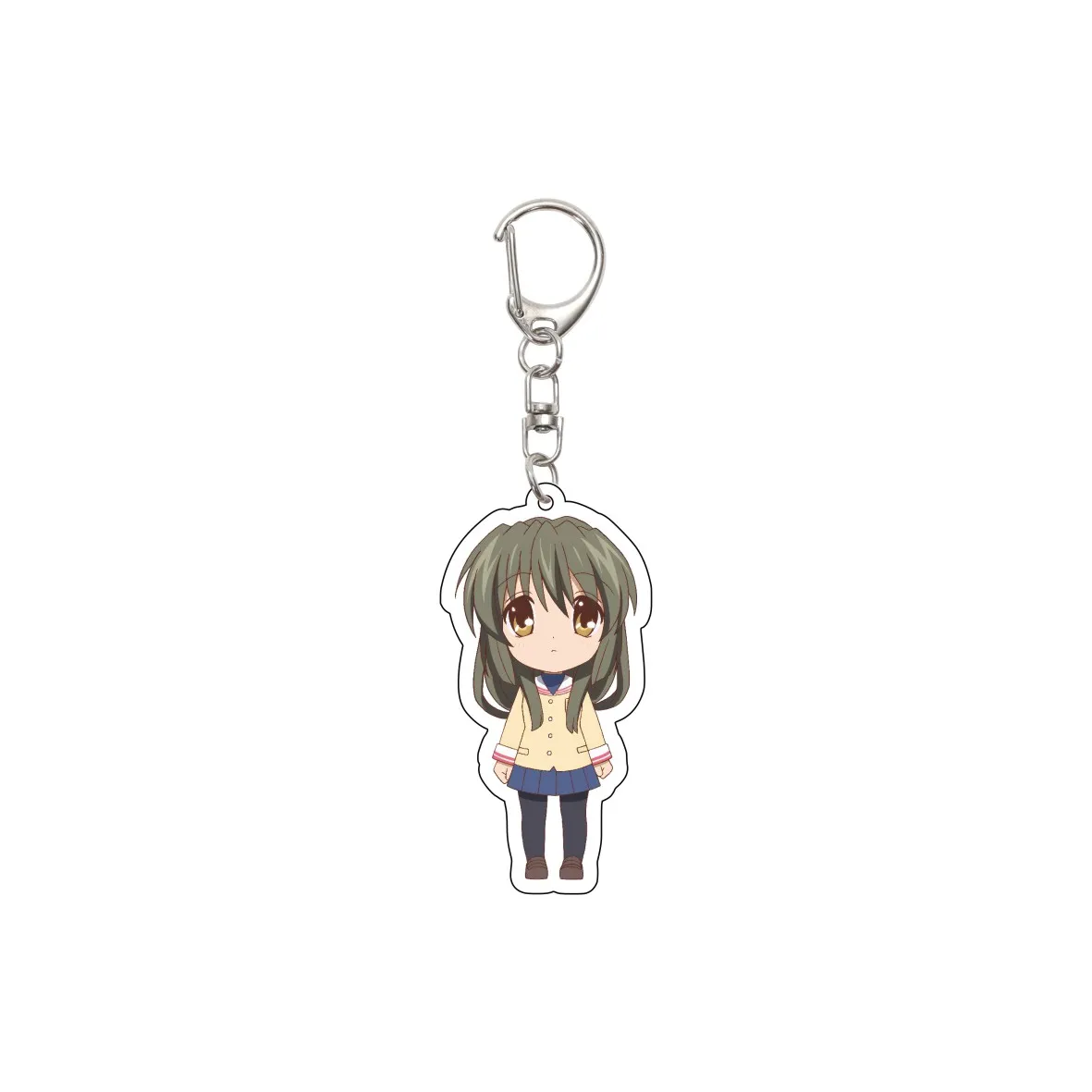 55MM Anime CLANNAD Keychain Okazaki Tomoya/Nagisa Furukawa/Okazaki Ushio Key Chain Acrylic Model Plate Christmas Gifts