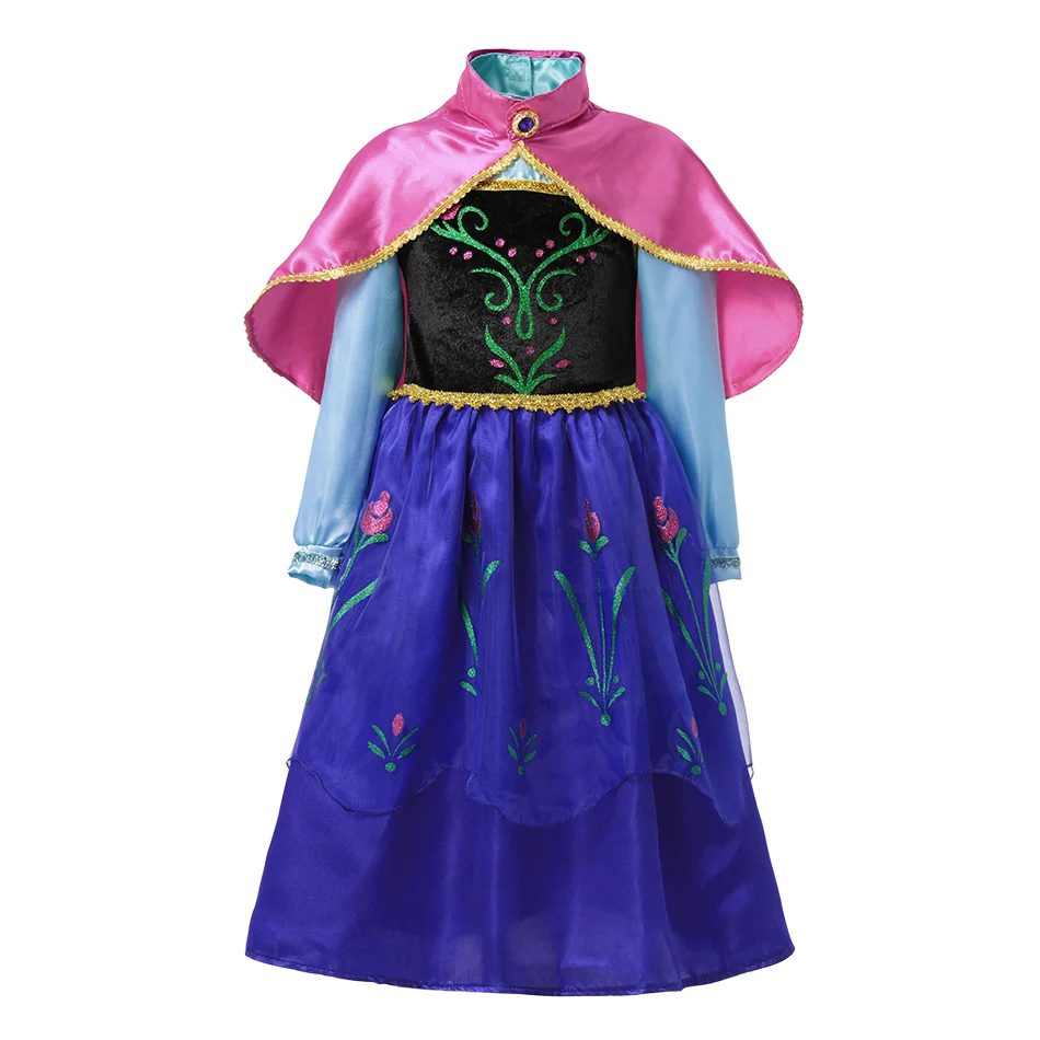 Cinderella Anna Elsa Costume Children Princess Dress for Girls Kids Cosplay Snow White Christmas Carnival Party Disguise Outfit