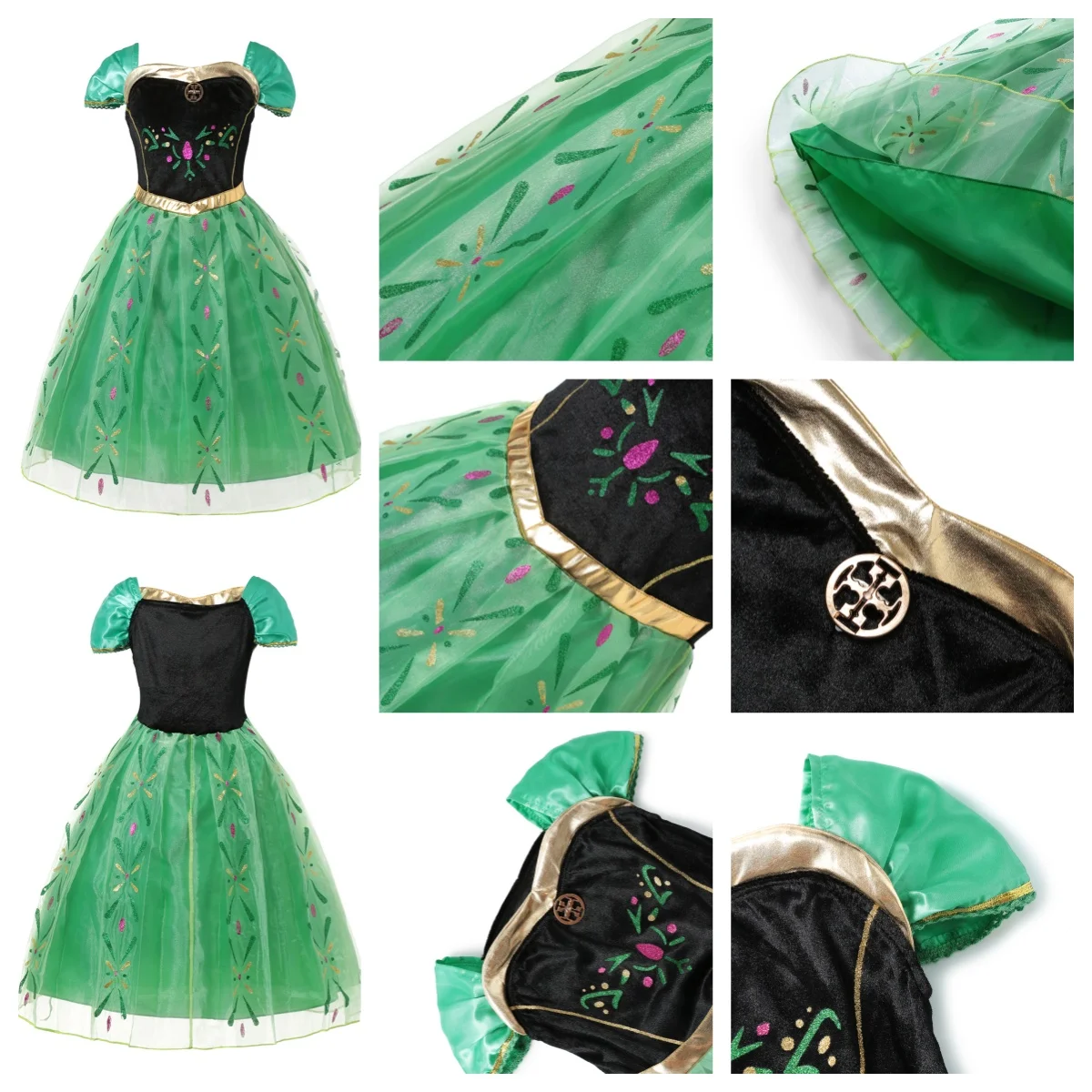 Cinderella Anna Elsa Costume Children Princess Dress for Girls Kids Cosplay Snow White Christmas Carnival Party Disguise Outfit