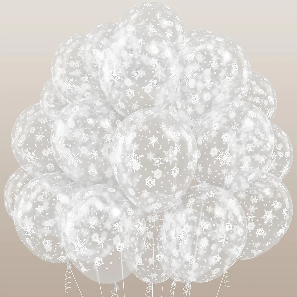 Snowflake Foil Mylar Balloon for Frozen Snow Princess Theme Birthday Party Decoration Christmas Winter Wonderland Party Supplies