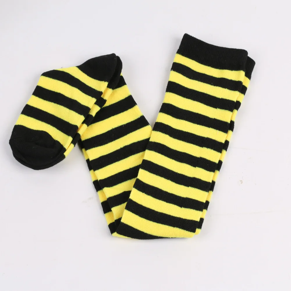Striped Long Socks Women Over Knee High Stockings Christmas Halloween Cosplay Anime Performance Party Pinstripe Socks Gifts New